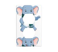 Placa de pared de 4.5 x 2.75 pulgadas, imagen de elefante invernal MSRHIUEF Material de policarbonato duradero, resistente al calor y a la decoloración, fácil de limpiar, tamaño estándar