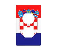 Placa de pared de 4.5 x 2.75 pulgadas, patrón de bandera de la República de Croacia de WHJSHOP de material de policarbonato duradero, resistente al calor y a la decoloración, fácil de limpiar, tamaño