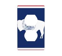 Placa de pared de 4.5 x 2.75 pulgadas, patrón de bandera del estado de WHJSHOP Wyoming, material de policarbonato duradero, resistente al calor y a la decoloración, fácil de limpiar, tamaño estándar