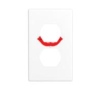 Placa de pared de 4.5 x 2.75 pulgadas, patrón de labios con diseño de WHJSHOP Kiss the Lips, material de policarbonato duradero, resistente al calor y a la decoloración, fácil de limpiar, tamaño