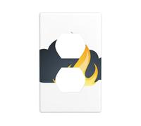 Placa de pared de 4.5 x 2.75 pulgadas, patrón de llama WHJSHOP bajo las nubes oscuras, material de policarbonato duradero, resistente al calor y a la decoloración, fácil de limpiar, tamaño estándar