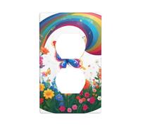 Placa de pared de 4.5 x 2.75 pulgadas, patrón de valle de mariposas ensueño WHJSHOP material de policarbonato duradero, resistente al calor y a la decoloración, fácil de limpiar, tamaño estándar