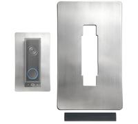 Placa de pared de acero inoxidable para Eufy Video Doorbell E340 - Placa de pared adecuada para timbre de puerta Eufy E340, S330, 2K HD, C31, C30, accesorio para timbre de puerta de casa, cubierta de