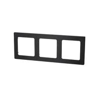 Placa de pared de aluminio con 3 llaves, color negra, ideal para instalaciones eléctricas y sistemas de control en hogares y oficinas.