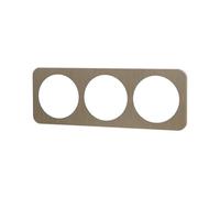 Placa de pared de aluminio dorado de 3 llaves, resistente y elegante, ideal para decoración y control de iluminación en interiores.