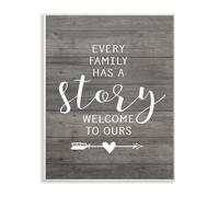 Placa de pared de la colecci n Stupell Home Decor ""Cada familia tiene una historia"", 10 x 15, multicolor