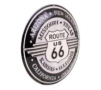 Placa de pared de metal negra d35x1