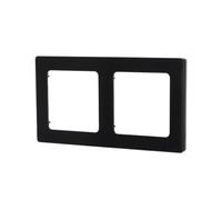 Placa de pared de plástico de diseño alemán/francés con 2 llaves, color negra. Ideal para una instalación elegante y moderna en cualquier espacio. Calidad y estilo en un solo producto.