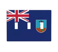 Placa de pared de policarbonato irrompible con 3 bandas, diseño de bandera de Montserrat, resistente al calor, decoración para el hogar