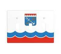Placa de pared de policarbonato irrompible con bandera de Leningrado, 3 bandas, resistente al calor, decoración para el hogar