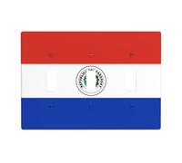 Placa de pared de policarbonato irrompible con diseño de bandera de Paraguay de 3 bandas, resistente al calor, decoración para el hogar