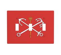 Placa de pared de policarbonato irrompible con diseño de bandera de San Petersburgo, 3 bandas, resistente al calor, decoración para el hogar