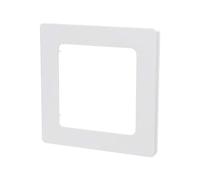 Placa de pared de vidrio blanca, 1 llave, diseño elegante; ideal para iluminación y control de dispositivos en interiores.