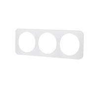 Placa de pared de vidrio blanco de 3 llaves, diseño elegante, fácil instalación, ideal para control de iluminación y decoración moderna.
