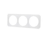 Placa de pared de vidrio blanco de 3 llaves, diseño moderno, ideal para controlar diferentes circuitos eléctricos.