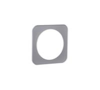 Placa de pared de vidrio con 1 llave, diseño plateado, ideal para interruptores de luz en hogares y oficinas.