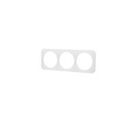 Placa de pared de vidrio de 3 llaves, blanca, diseño elegante, ideal para iluminación y control de dispositivos eléctricos.