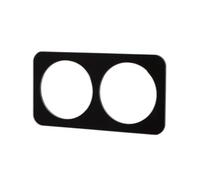 Placa de pared de vidrio negro, 2 llaves, apta para decoración y control de iluminación en hogares y oficinas.