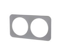 Placa de pared de vidrio plateada, 2 llaves, compatible con diversos sistemas eléctricos, ideal para decoración y funcionalidad en habitaciones.