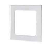 Placa de pared de vidrio plateada de 1 llave, ideal para interrumpir circuitos eléctricos en instalaciones modernas.