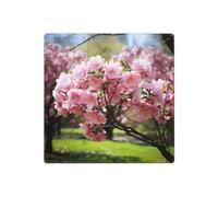 Placa de pared decorativa con diseño de flores rosas en el árbol, cubierta para interruptor de luz, 2 tomas de corriente, placa de interruptor eléctrico, cubierta de placa frontal termoplástica para