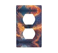 Placa de pared decorativa dúplex para receptáculo eléctrico, cubierta de interruptor de luz, placa frontal artística para decoración del hogar, 11.4 x 7.0 cm, impresiones Phoenix Nirvana