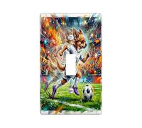 Placa de pared decorativa para interruptor de luz con diseño de perro chihuahua de fútbol 2026, 1 banda, interruptor único, día de partido, cachorro, regate, pasado, placa frontal eléctrica con