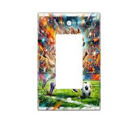 Placa de pared decorativa para interruptor de luz con diseño de perro chihuahua de fútbol 2026, 1 banda, balancín único, día de partido, cachorro, regate, pasado, placa frontal eléctrica con impresión