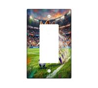 Placa de pared decorativa para interruptor de luz con diseño de perro Papillon de fútbol 2026, 1 banda, balancín único, día de partido, cachorro regateo, placa de interruptor eléctrico con impresión