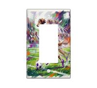 Placa de pared decorativa para interruptor de luz con diseño de perro Saluki de fútbol 2026, 1 banda, balancín único, día de partido, cachorro regateo, placa de interruptor eléctrico con impresión
