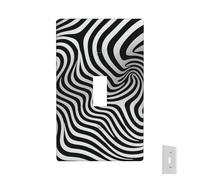 Placa de pared decorativa para toma de corriente, cubierta de interruptor de luz de ilusión de hidromasaje, 1 placa de interruptor de banda, placas frontales eléctricas, tamaño estándar, placa de