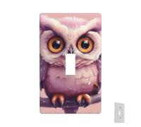 Placa de pared decorativa para toma de corriente, diseño de búho, 1 placa de interruptor de banda, placas frontales eléctricas, tamaño estándar, placa de pared para cocina y dormitorio