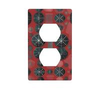 Placa de pared dúplex con patrón de armas biológicas, tamaño estándar de 1 banda, policarbonato termoplástico.