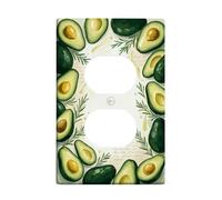 Placa de pared dúplex de aguacate para cocina, aceite de hoja orgánico natural, plástico verde de verano, placas de pared de tamaño estándar para enchufes eléctricos para nuevo apartamento, hogar