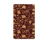 Placa de pared en blanco con bordado floral dorado sobre vid roja con un solo toque, cubierta decorativa para interruptor de luz, 1 banda para cocina, baño, tamaño 11,4 x 7 cm