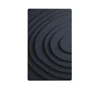 Placa de pared en blanco con curvas geométricas de color negro oscuro, 1 banda, para cocina, baño, tamaño 11,4 x 7 cm
