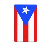 Placa de pared en blanco con diseño de bandera de Puerto Rico para interruptor de luz, 1 banda, para cocina, cuarto de baño, tamaño 11,4 x 7 cm