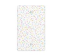 Placa de pared en blanco con diseño de chispas de colores en un solo interruptor de luz en blanco, 1 banda, para cocina, cuarto de baño, tamaño 11,4 x 7 cm