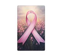 Placa de pared en blanco con diseño de cinta rosa de esperanza para cáncer de mama, 1 banda, para cocina, baño, tamaño 11,4 x 7 cm