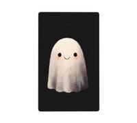 Placa de pared en blanco con diseño de dibujos animados de fantasma, minimalismo, 1 banda, decorativa, para cocina, cuarto de baño, tamaño 11,4 x 7 cm