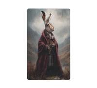 Placa de pared en blanco con diseño de liebre con copa de vino tinto montañas de un solo toque, cubierta decorativa para interruptor de luz, 1 banda, para cocina, cuarto de baño, tamaño 11,4 x 7 cm