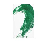 Placa de pared en blanco con diseño de onda abstracta verde salvia, 1 banda, para cocina, baño, tamaño 11,4 x 7 cm