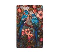 Placa de pared en blanco con diseño de pájaros de amor en un melocotonero, cubierta decorativa para interruptor de luz, 1 banda para cocina, baño, tamaño 11,4 x 7 cm