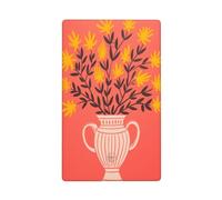 Placa de pared en blanco con diseño minimalista de flores amarillas en frasco, cubierta decorativa para interruptor de luz, 1 banda para cocina, baño, tamaño 11,4 x 7 cm