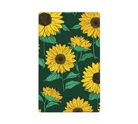 Placa de pared en blanco con girasoles amarillos sobre verde, cubierta decorativa para interruptor de luz, 1 banda para cocina, baño, tamaño 11,4 x 7 cm