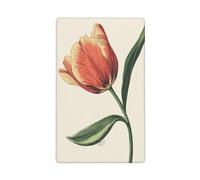 Placa de pared en blanco dibujada a mano con diseño de flor de tulipán, cubierta decorativa para interruptor de luz, 1 banda para cocina, baño, tamaño 11,4 x 7 cm