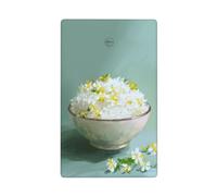 Placa de pared en blanco para cuenco de arroz blanco, cubierta decorativa para interruptor de luz, 1 banda, para cocina, baño, tamaño 11,4 x 7 cm