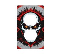 Placa de pared impresa con fantasma malvado rojo y negro, material de policarbonato, resistente a los impactos, estándar del Reino Unido, resistente al calor, residencial comercial