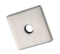 Placa de pared para baño, tamaño cuadrado, acero inoxidable reforzado, compatibilidad con brazo de ducha, cubierta universal para brazo de ducha