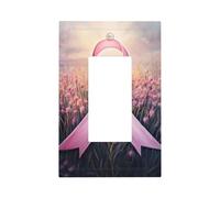 Placa de pared para interruptor de luz de cáncer de mama, cinta rosa de esperanza, cubierta de placa frontal, 1 banda, decoración de receptáculo para el hogar, cocina, habitación, baño